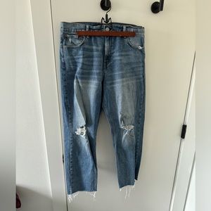 Vintage Gap Women’s Jeans Size 12/31 Straight Leg 90s Jeans True Blue Distressed